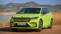 Der ŠKODA ENYAQ RS iV - Exterieurdesign - RS-typisch sportlich mit schwarzen Akzenten