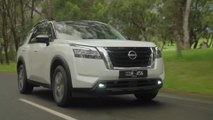 The new Nissan Pathfinder in White Driving Video