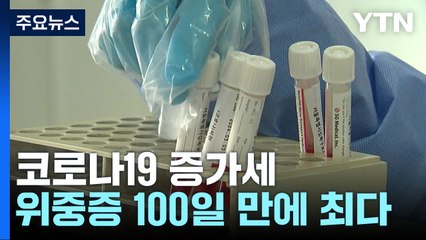 위중증 환자 100일 만에 최다...실내마스크 해제 기준 내일 발표 / YTN