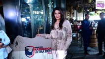 Raveena Tandon Addresses The Media For Anvayins Kaziranga Ultra Run 2023