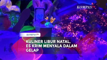 Unik! Kuliner Libur Natal, Es Krim Gelato Bisa Menyala di Dalam Gelap