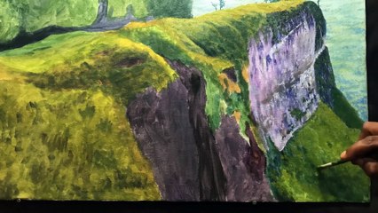 How To Use Acrylic For Paint Beautiful Mountain  Visit Sri Lanka