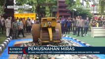Jelang Nataru Polres Sukabumi Musnahkan Ribuan Botol Miras