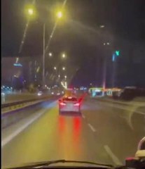 D-100'DE AMBULANSA YOL VERMEYEN SÜRÜCÜ KAMERADA