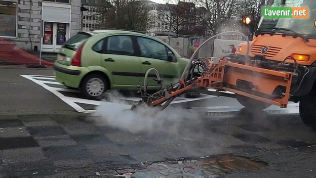 Des mesures pour sécuriser les traversées piétonnes face à la gare de Tournai