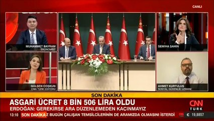 Asgari ücret açıklandı! Uzman isimler CNN TÜRK canlı yayınında yorumladı...