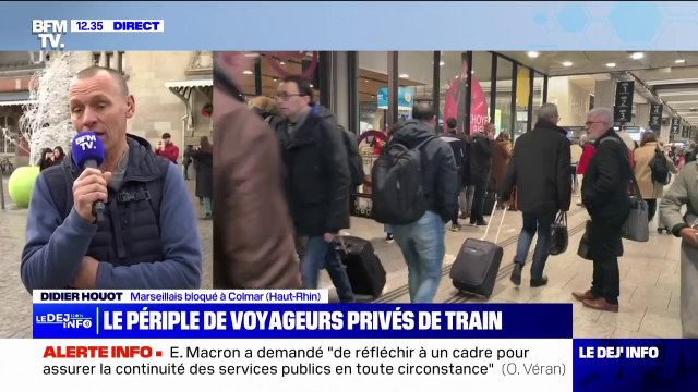 Grève SNCF: Ce n'est plus des vacances mais des jours de galère , témoigne ce Marseillais bloqué à Colmar