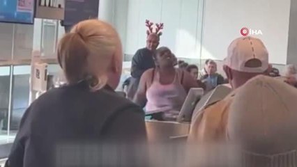 Havalimanında çocuklarını kaybeden kadın ortalığı birbirine kattı