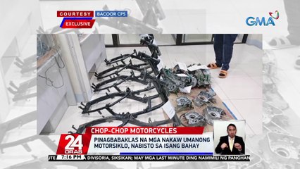 Pinagbabaklas na mga nakaw umanong motorsiklo, nabisto sa isang bahay | 24 Oras