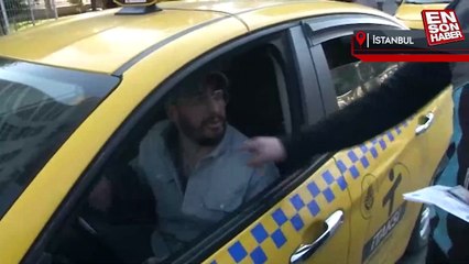 İstanbul'da denetime ağzında sigarayla yakalanan taksiciye ceza