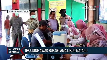 Petugas Gelar Tes Urine Awak Bus Selama Libur Natal dan Tahun Baru