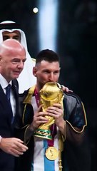 Lionel Messi Lifting The WORLD CUP