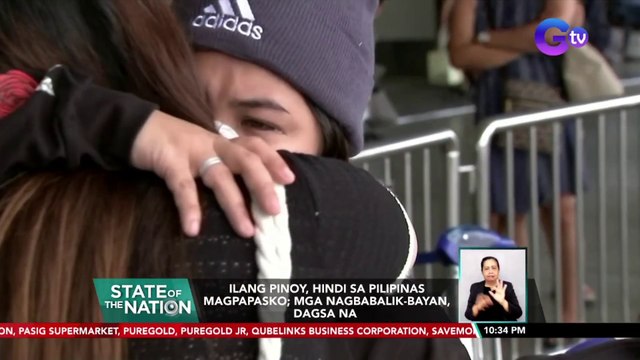 Ilang pinoy, hindi sa Pilipinas magpa-Pasko; Mga nagbabalik-bayan, dagsa na | SONA