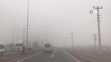 Iğdır-Ağrı karayolunda sis