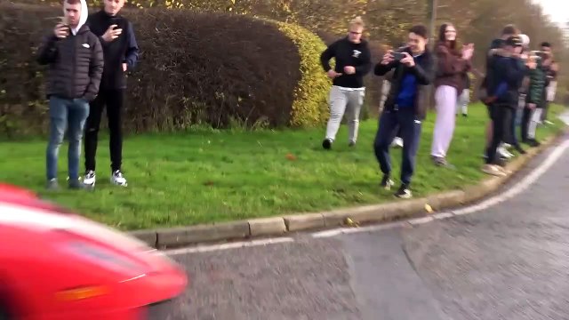 Modified Cars Leaving a Car Show in Style- Powerslides and Burnouts -Collecting Cars - Donington