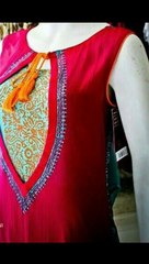 20+ New Stylish Neck Design with button or cut work for kurti & frok