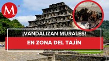 Queman murales de la zona arqueológica de El Tajín, INAH exige castigo