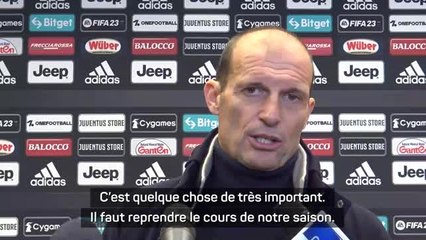 Juventus - Allegri : "Aller en finale de la Ligue Europa et de la Coupe d'Italie"