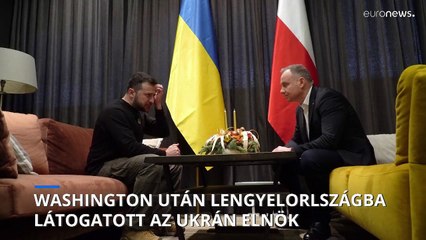 Washingtonból Lengyelországba utazott az ukrán elnök