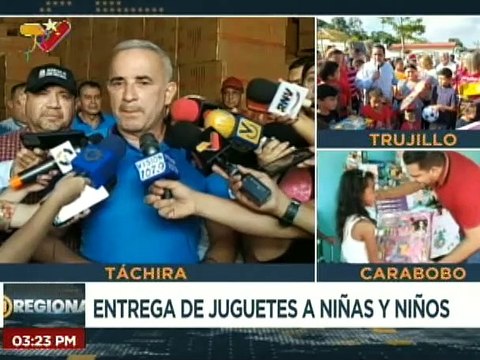 Un total de 350 mil juguetes serán distribuidos a niños de todos los mcpios. del edo. Táchira