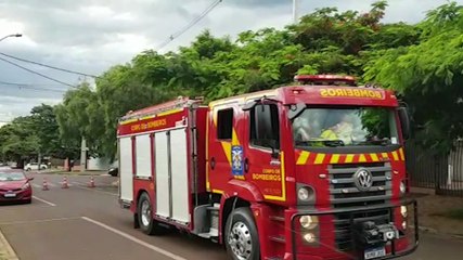 Princípio de incêndio mobiliza grande aparato dos Bombeiros
