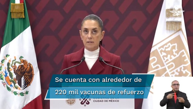 Sheinbaum pide ponerse la vacuna de refuerzo contra Covid 19 por alza de contagios