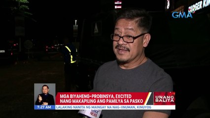Mga biyaheng-probinsya, excited nang makapiling ang pamilya sa Pasko | UB
