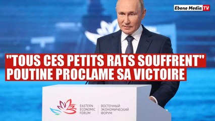 "Ces petits rats souffrent" : Poutine envoie un message humiliant à l'Occident
