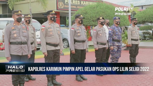 Kapolres Karimun Pimpin Apel Gelar Pasukan Ops Lilin Seligi 2022