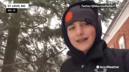 Aspiring young meteorologist delivers snow forecast as winter storm hits St. Louis