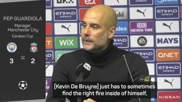 Guardiola delighted with 'grumpy' De Bruyne as City beat Liverpool