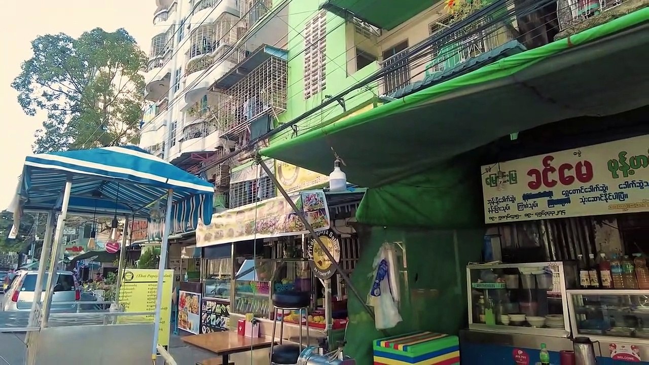Stunning Burmese Girl Savors Street Food in Yangon
