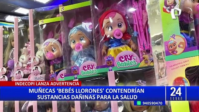 Indecopi: “bebés llorones” contendrían sustancia que podría afectar sistema reproductivo de niños