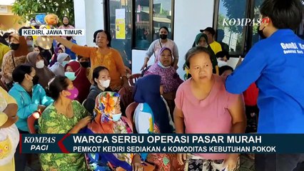 Operasi Pasar Murah di Kediri Diserbu Warga, Beras dan Telur Murah jadi Incaran!