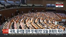 국회, 윤석열 정부 첫 예산안 오늘 본회의 처리