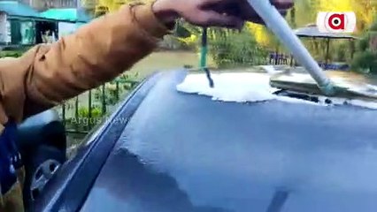 Layer Of Ice Forms On Vehicles, Fields In Mount Abu As Mercury Dips Further