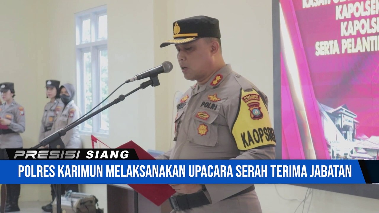 Kapolres Karimun Pimpin Upacara Sertijab Sejumlah Pejabat Polres Karimun