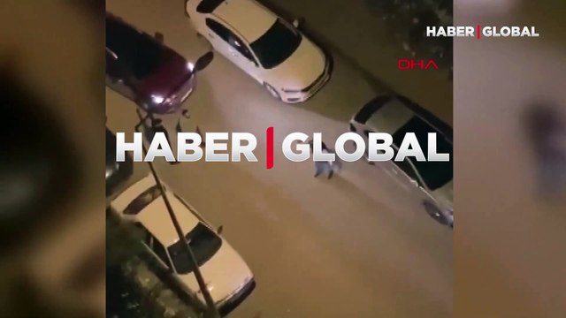 Sokak ortasındaki çatışma! O anlar kamerada