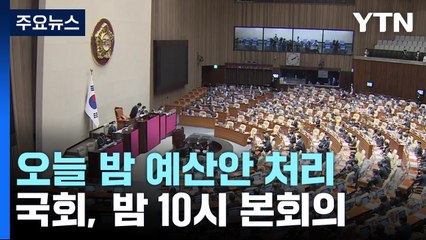 내년도 예산안, 오늘 밤 국회 본회의서 처리 / YTN