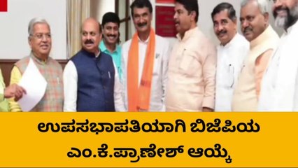 ಪರಿಷತ್ ಉಪ ಸಭಾಪತಿಯಾಗಿ ಎಂ.ಕೆ ಪ್ರಾಣೇಶ್ ಆಯ್ಕೆ