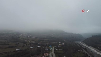 Kastamonu'da sis manzarası böyle görüntülendi