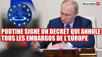 La Russie signe un décret qui assassine les embargos de l'Occident
