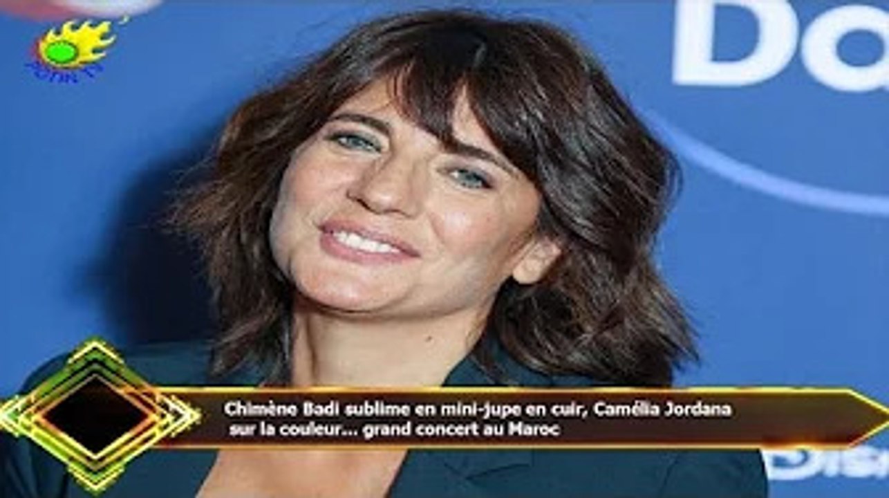 Chimène Badi sublime en mini-jupe en cuir, Camé...