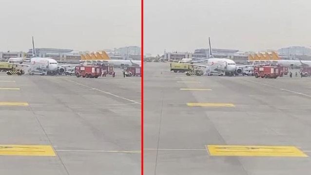 Sabiha Gökçen Havalimanı'nda iniş yapan yolcu uçağının tekeri patladı! 148 yolcu ile 6 kişilik uçuş ekibi tahliye edildi