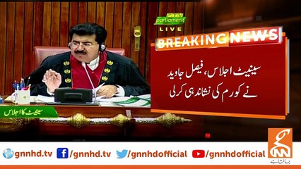 Walk Out of PTI Senators from Senate Meeting