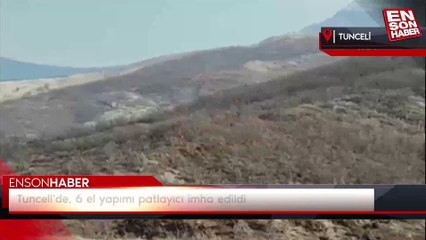 Tunceli'de, 6 el yapımı patlayıcı imha edildi