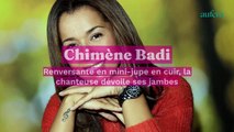Chimène Badi Renversante en mini-jupe en cuir, la chanteuse dévoile ses jambes