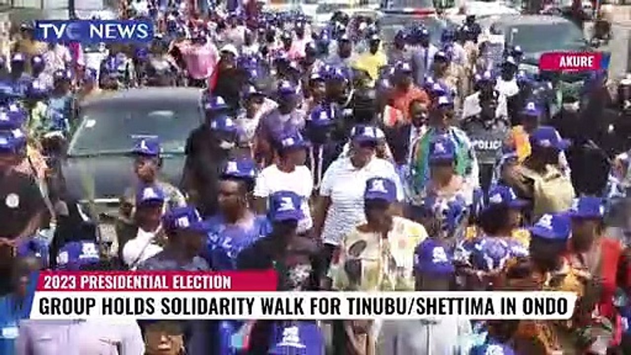 Tinubu during campaign in Lagos