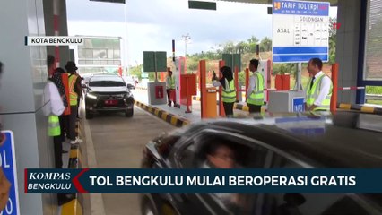 Tol Bengkulu Mulai Beroperasi Gratis
