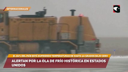 Alertan por la ola de frío histórica en Estados Unidos
